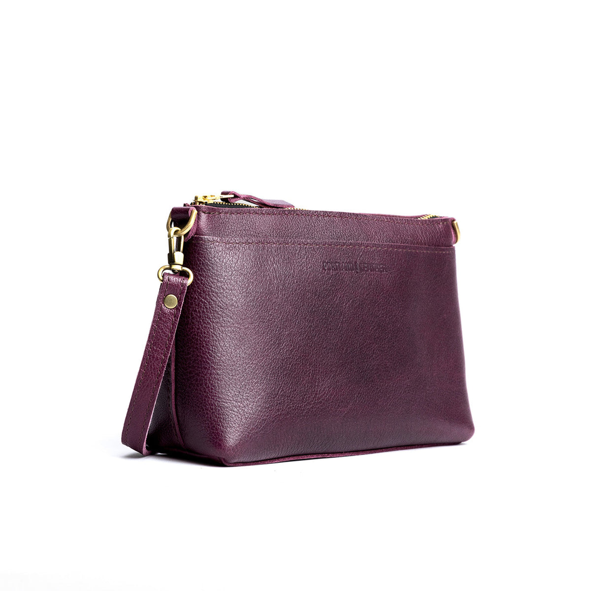 Plum*Small | Zip top petite crossbody bag with detachable strap