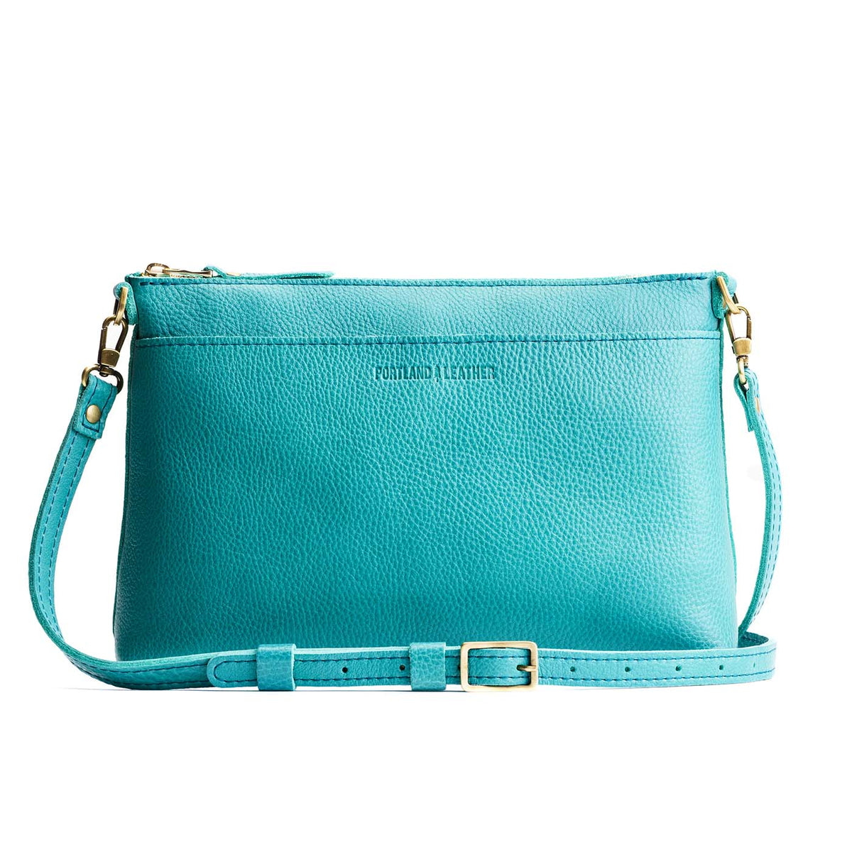 Seafoam*Large | Zip top crossbody bag with detachable strap
