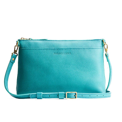 Seafoam*Large | Zip top crossbody bag with detachable strap