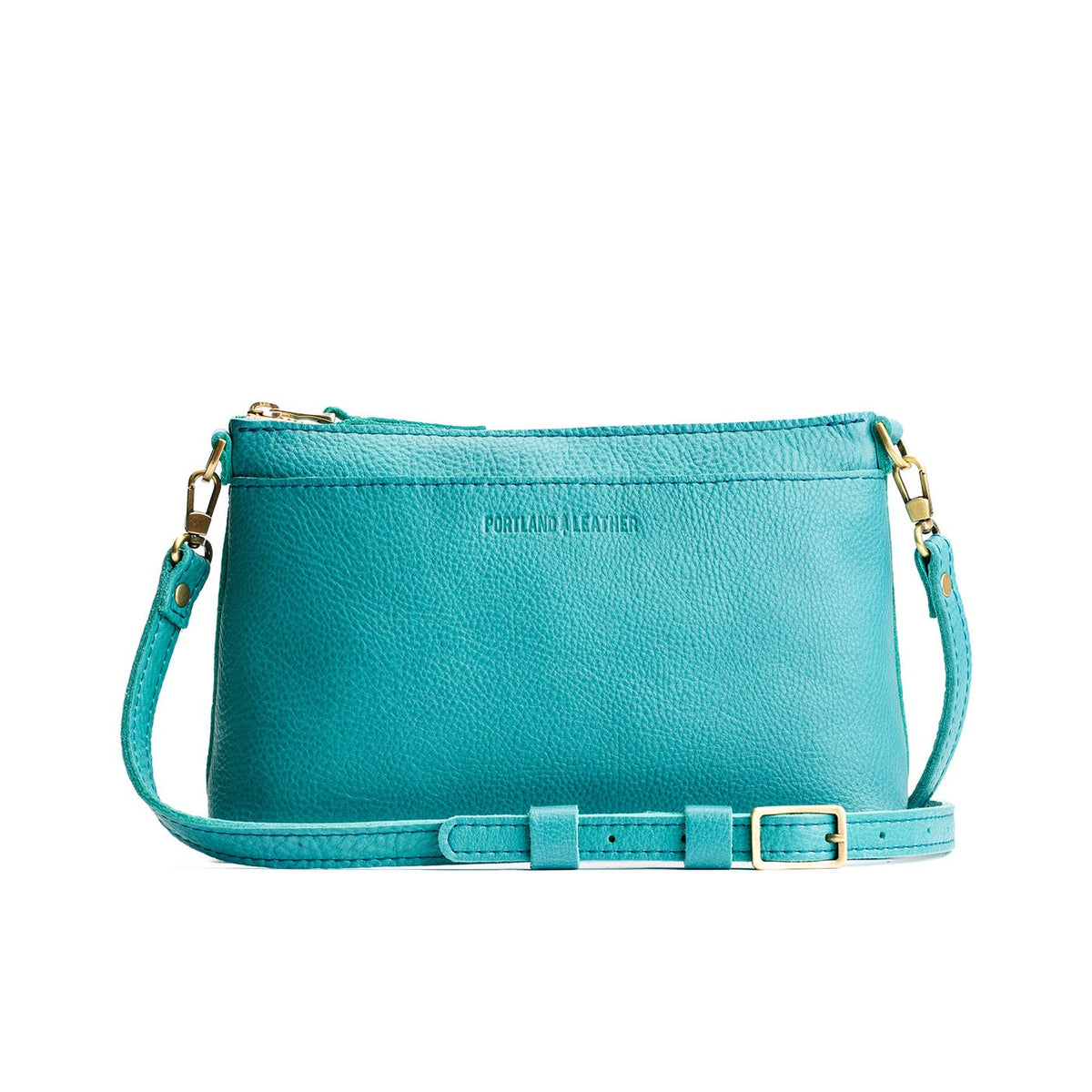 Seafoam*Small | Zip top crossbody bag with detachable strap