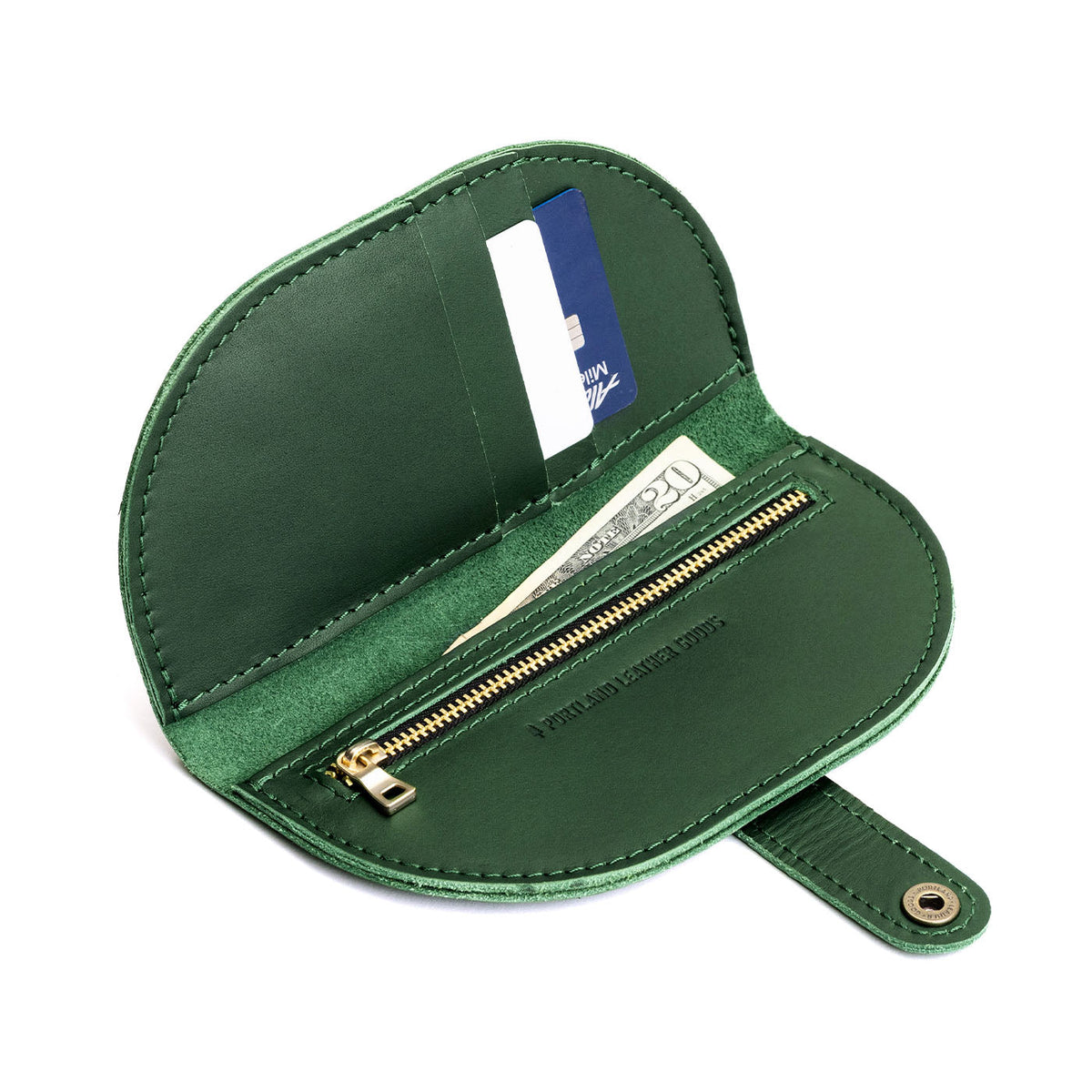 Aruba | Semicircle bifold wallet with snap closure