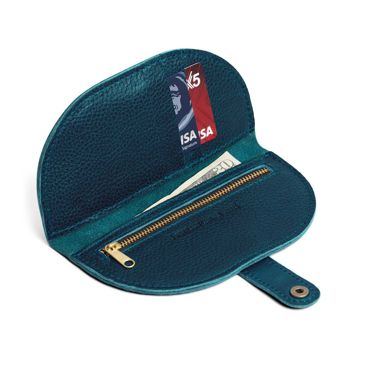 Lagoon | Semicircle bifold wallet with snap closure