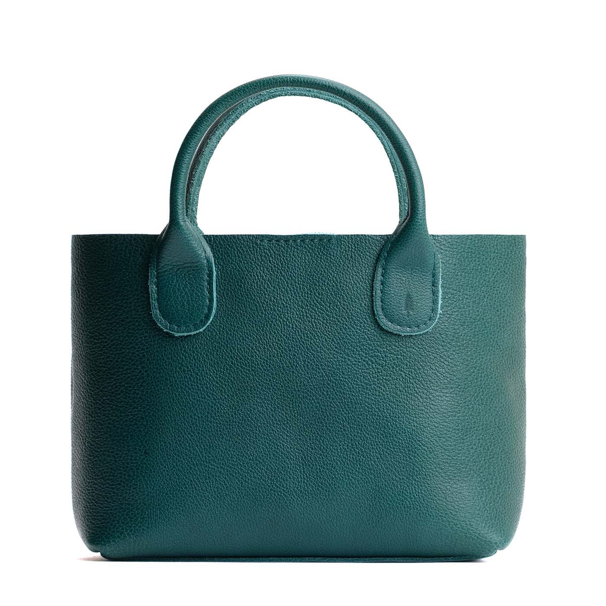 Sea Glass*Large | Mid-size tote purse with structured leather handles and crossbody strap