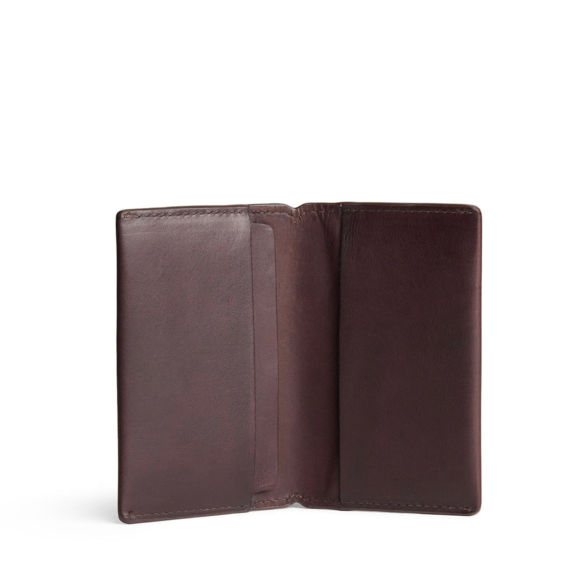 Trailstone | Leather bifold card holder wallet open