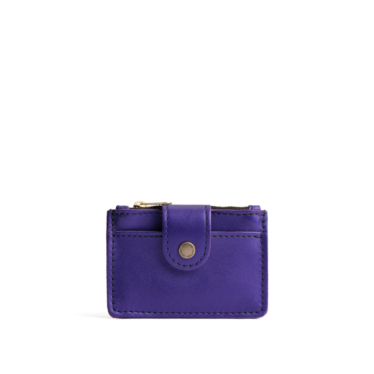 Amethyst | Compact wallet with snap closure and zippered pouch