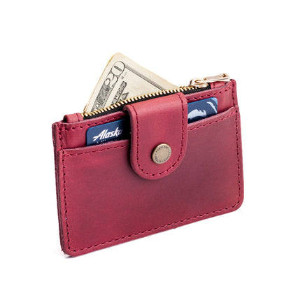 Anemone | Compact wallet with snap closure and zippered pouch
