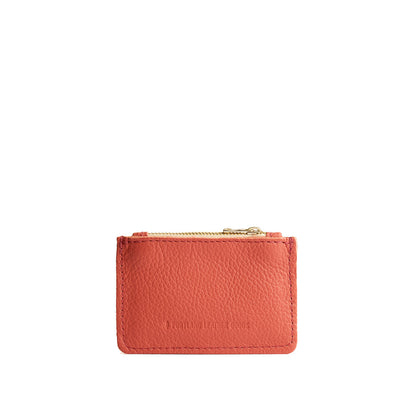 Coral | Compact wallet with snap closure and zippered pouch