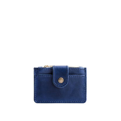 Cowboy Blue | Compact wallet with snap closure and zippered pouch
