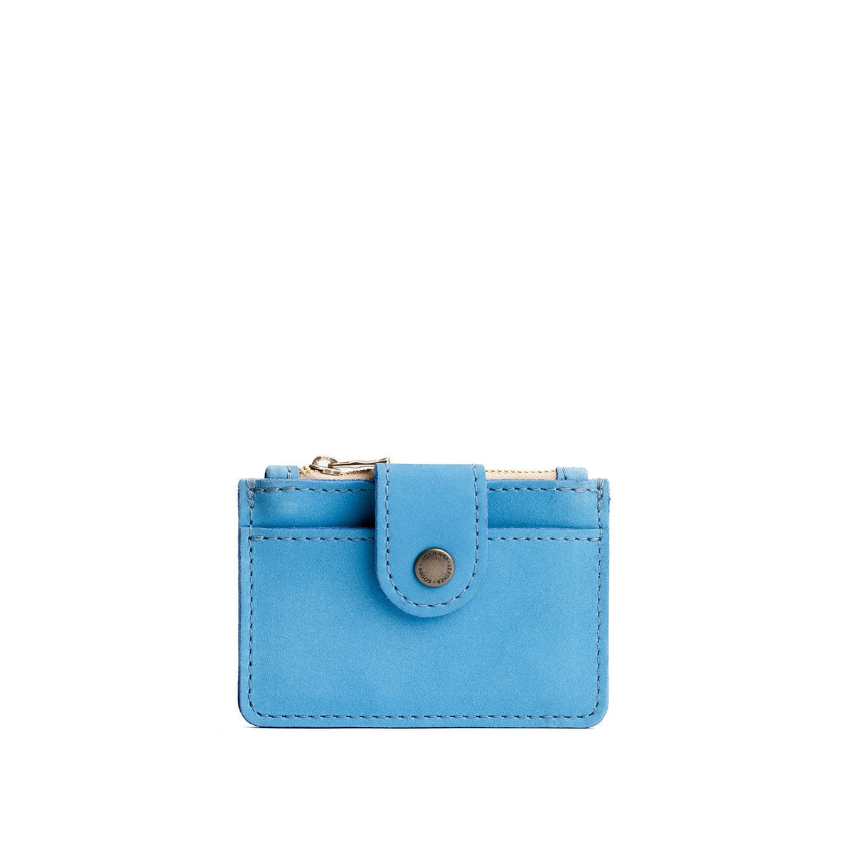 Iceberg Blue | Compact wallet with snap closure and zippered pouch