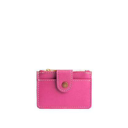 Lip Gloss | Compact wallet with snap closure and zippered pouch