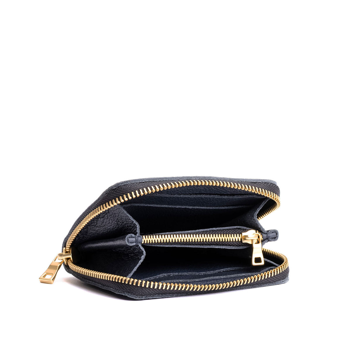Night Owl | Small leather wallet with zipper and PLG logo