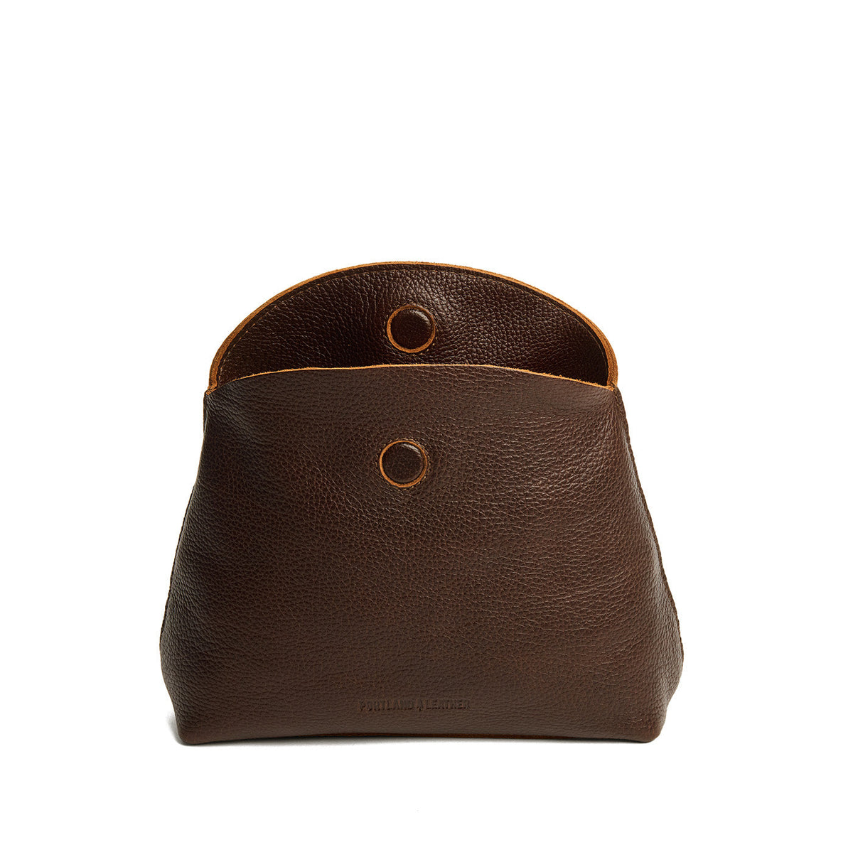 Coldbrew | Leather pouch with an open folded magnetic closure