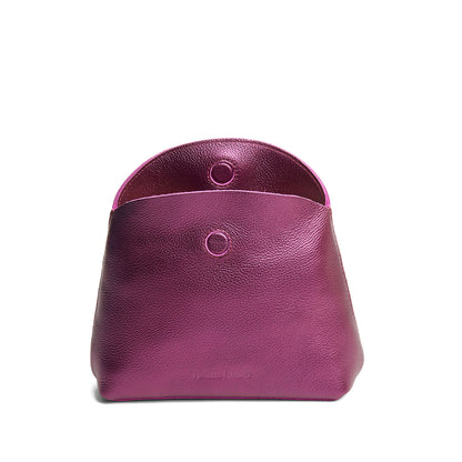Ultra Violet | Leather pouch with an open folded magnetic closure