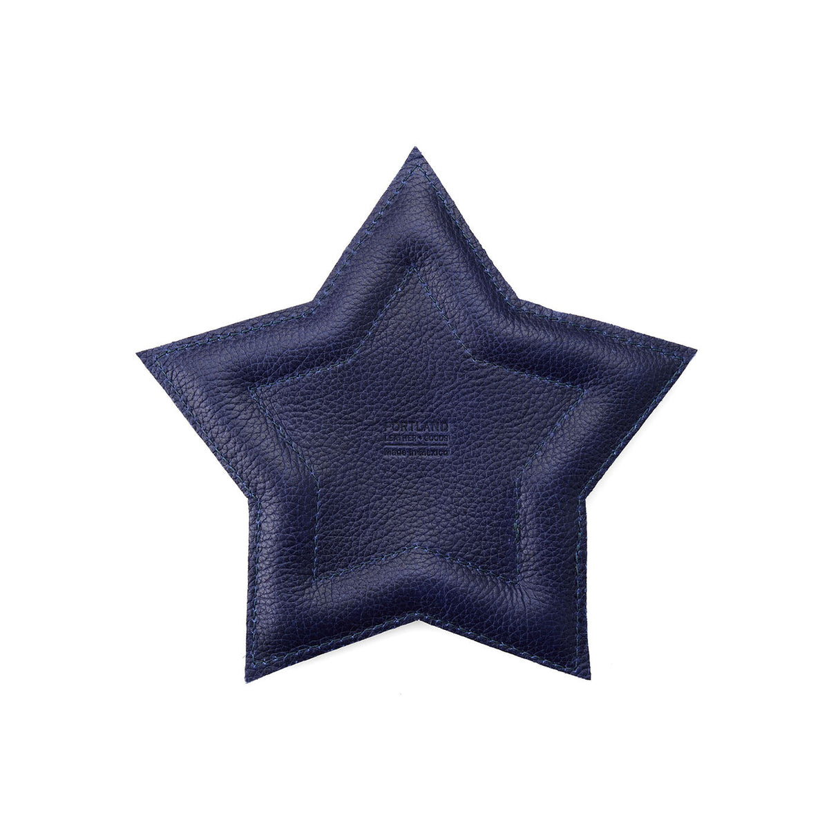 Cobalt | Star shaped leather tray with stuffed edges
