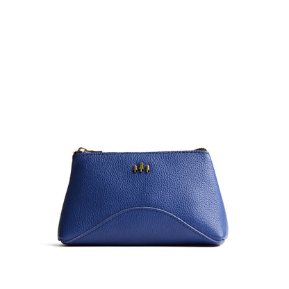 Molino Blue | Rectangular makeup bag pouch with top zipper
