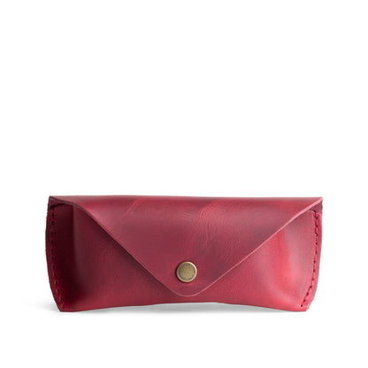 Anemone | Leather sunglasses case with snap closure
