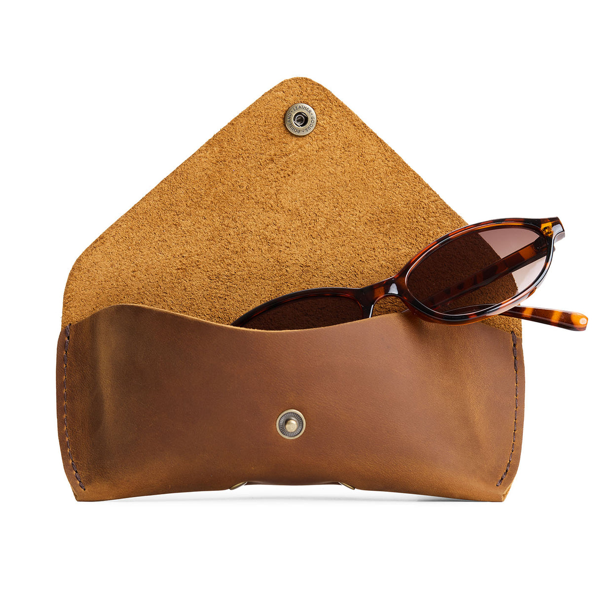 Canyon | Leather sunglasses case with snap closure