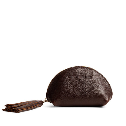 Coldbrew | Small leather zippered pouch with tassel