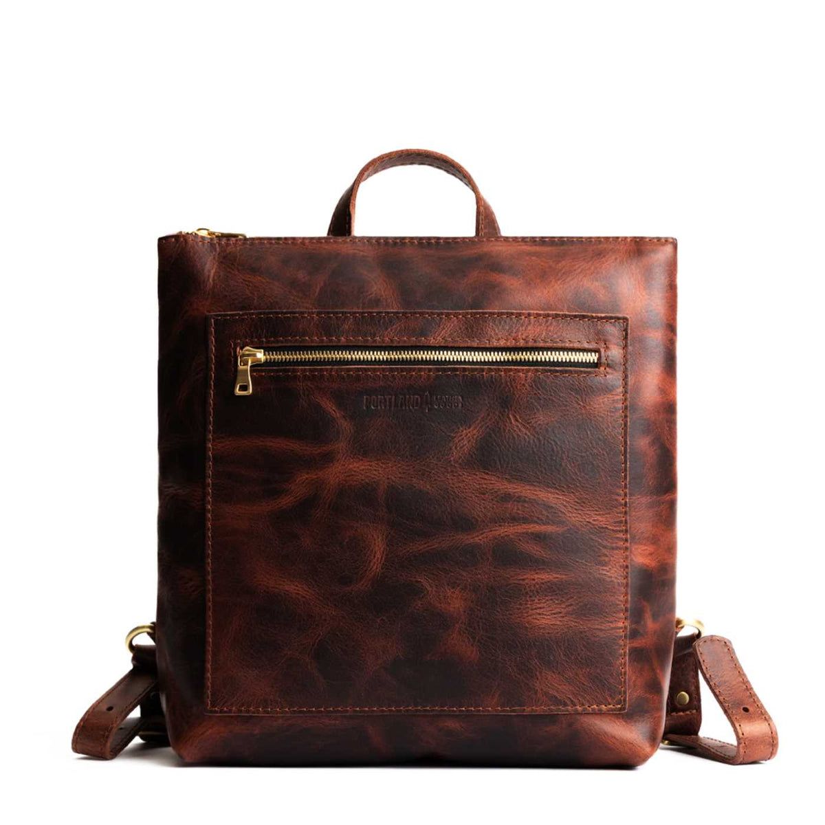Lava*Large | Square slim leather tote backpack