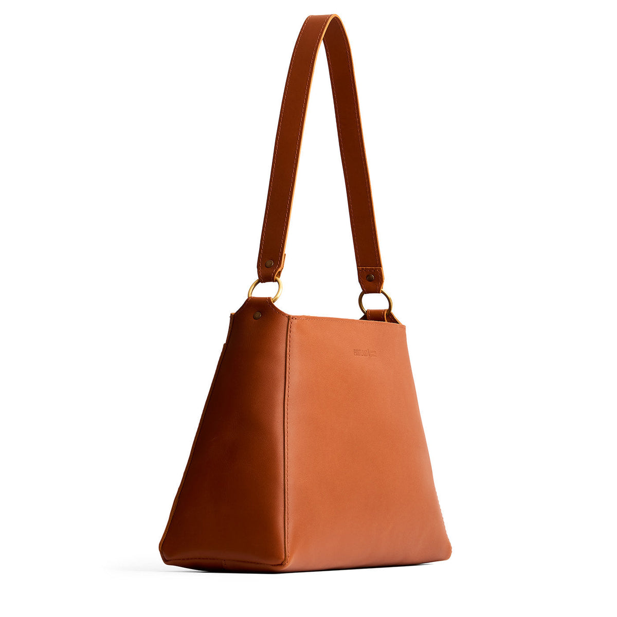 Honey*Large | Large triangular shoulder bag with antiqued brass finished hardware