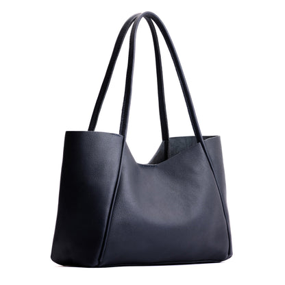 Night Owl*Large | Large wide tote with leather straps and snap closure