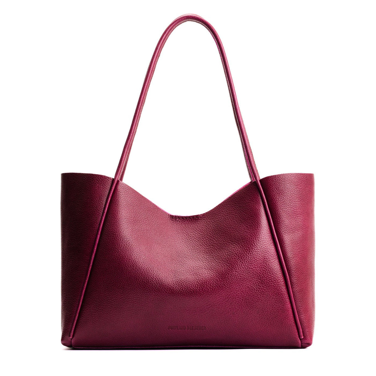 Orchid*Large | Large wide tote with leather straps and snap closure
