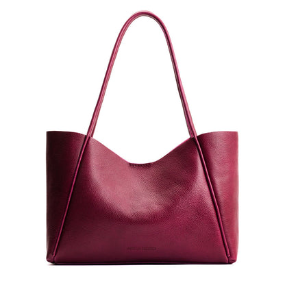 Orchid*Large | Large wide tote with leather straps and snap closure