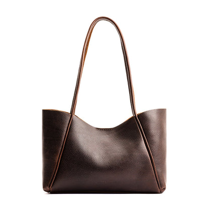 Coldbrew*Medium | Wide tote with leather straps and snap closure