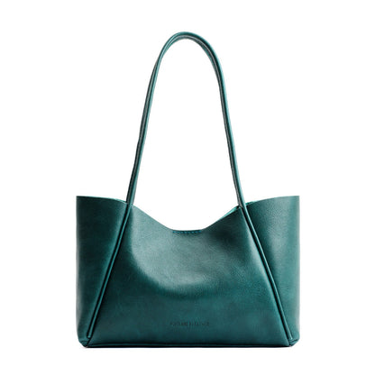 Sea Glass*Medium | Wide tote with leather straps and snap closure