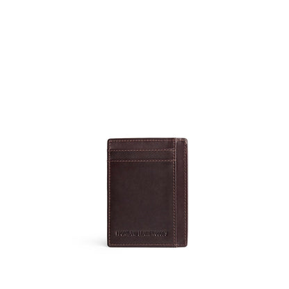 Trailstone | Vertical leather card holder on a white background