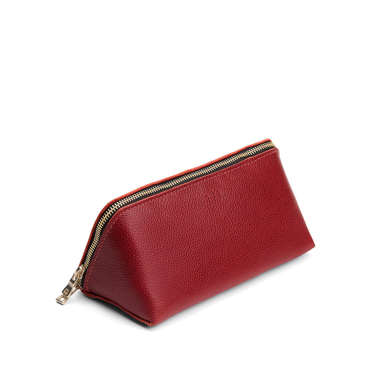 Chili Red | Triangular shaped pouch with extra long zipper