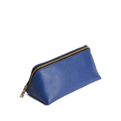 Molino Blue | Triangular shaped pouch with extra long zipper