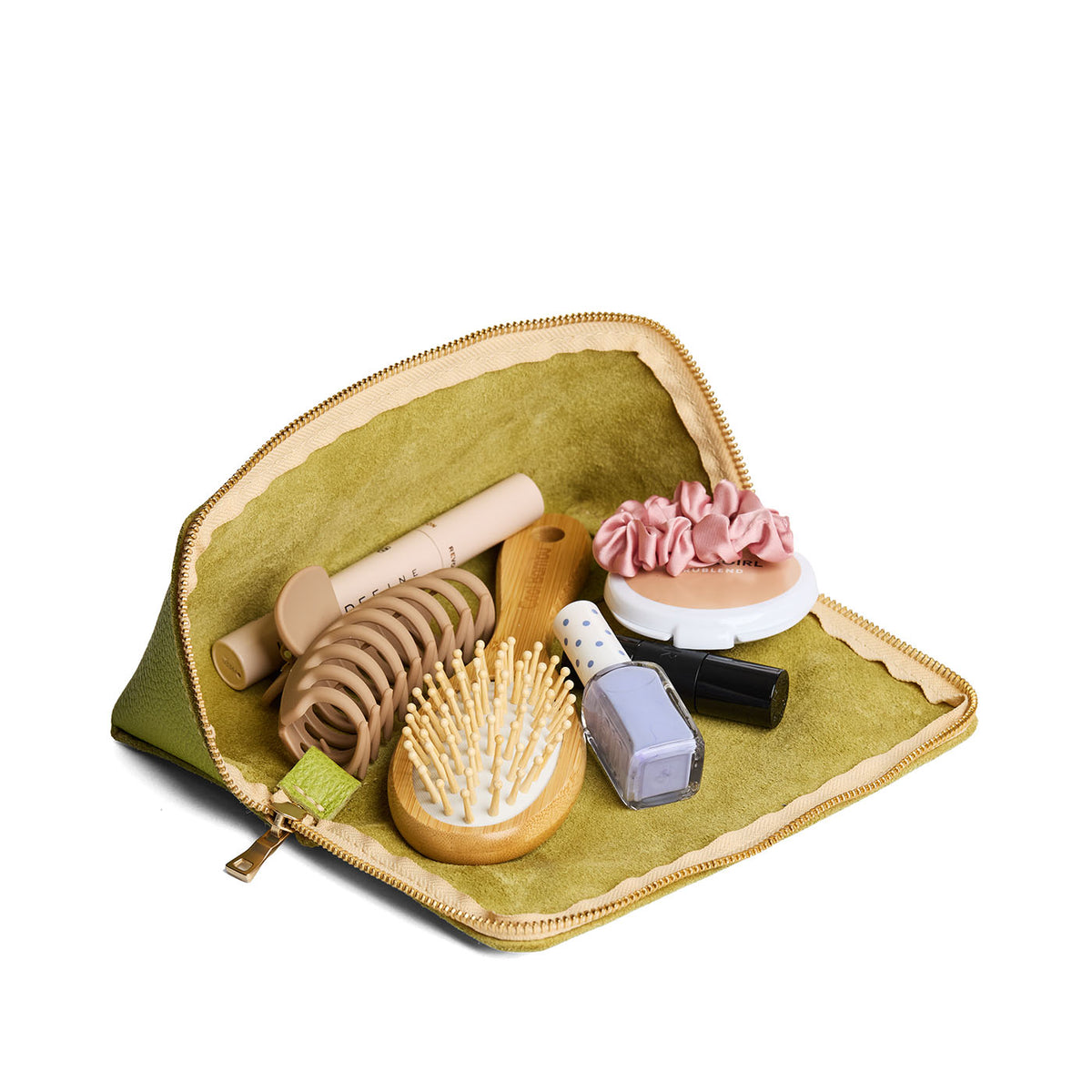 Wasabi | Triangular shaped pouch with extra long zipper