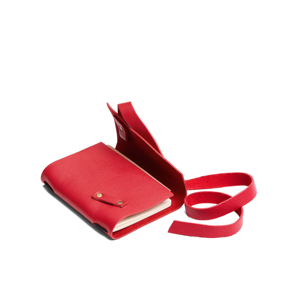 Cherry*Small | Wrap Journal open